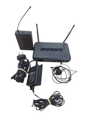 SHURE SVX4 WIRELESS MICROPHONE RECIEVER WITH ACCESSORIES. 508897