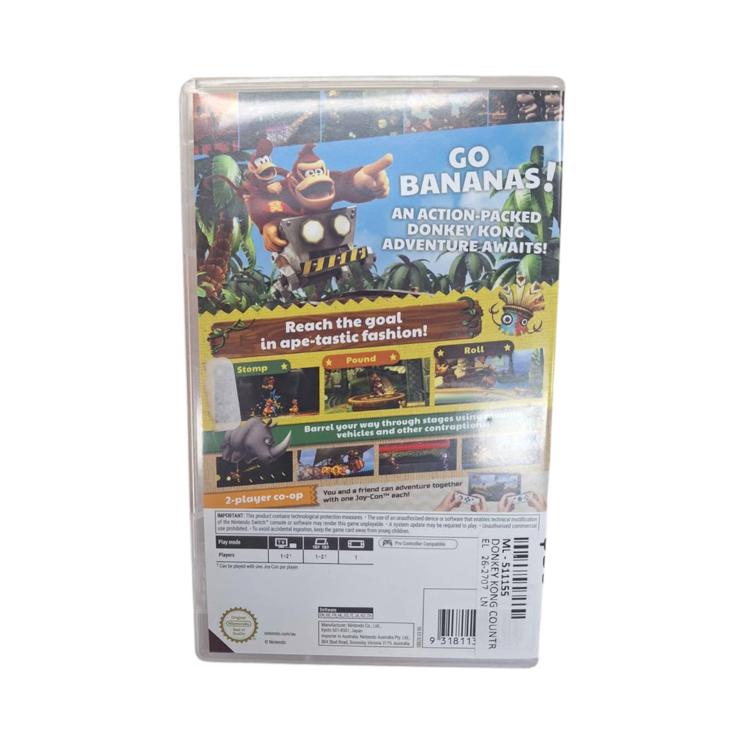 Nintendo Switch Donkey Kong Country Returns HD Game - 511155