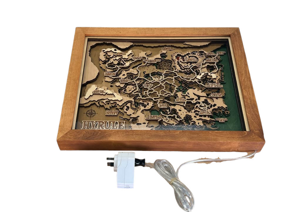 Light Up Map of The Legend of Zelda Hyrule Kingdom - 510862