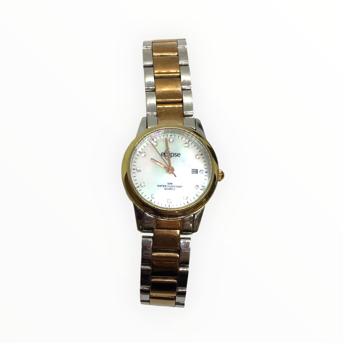 Ladies Eclipse Crystal Set Mother of Pearl Watch Ref#513742