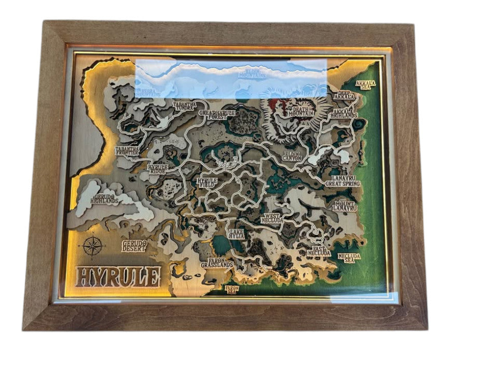 Light Up Map of The Legend of Zelda Hyrule Kingdom - 510862