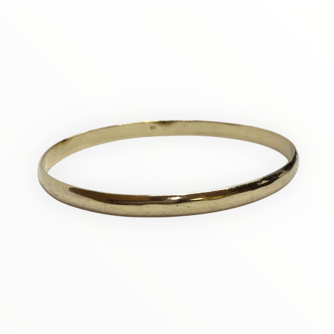 Ladies 9ct Gold Bangle (Diameter 7cm) Ref#513720