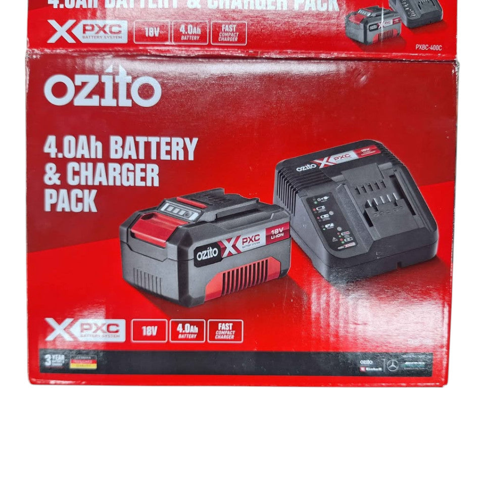 Ozito 4.0Ah Battery & Charger Combo Pack - 511869