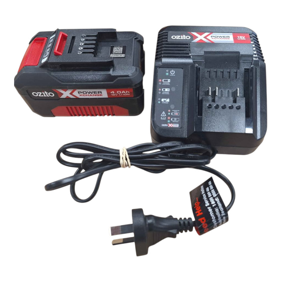 Ozito 4.0Ah Battery & Charger Combo Pack - 511869