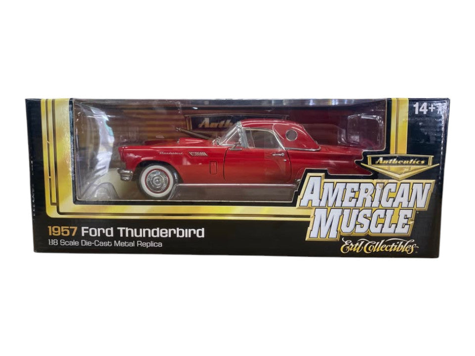 1957 Ford Thunderbird Red Interior & Red Roof Precision 100 1:18 Diecast Model Car - 511897