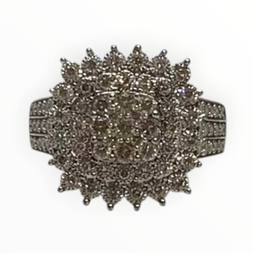 Ladies 9ct Gold Diamond Ring (Size O) Ref#513123