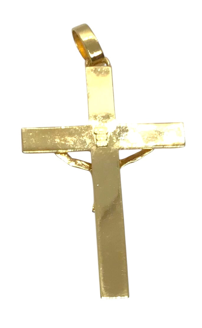 Unisex 9ct Yellow Gold Cross Pendant Ref#506864