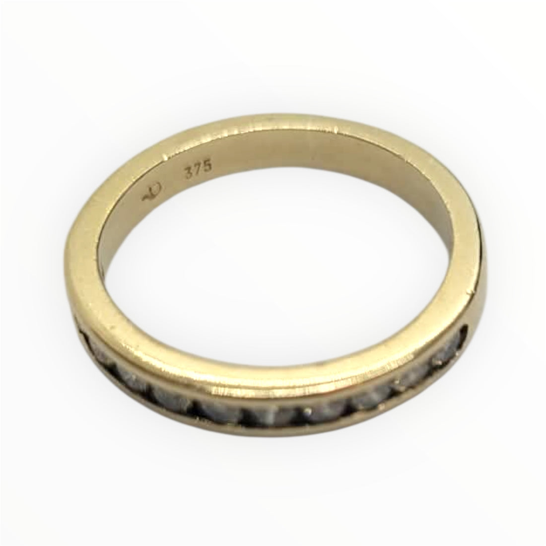 Ladies 9ct Gold Diamond Ring (Size M 1/2) Ref#512645