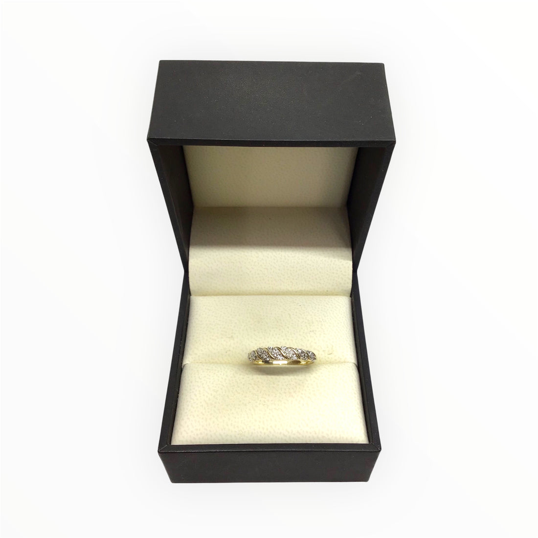 Ladies 9ct Gold Diamond Ring (Size O) Ref#512336