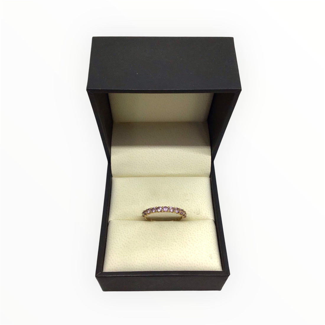 Ladies 9ct Gold Coloured Stone Ring (Size O) Ref#513329