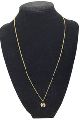 Ladies 14ct Yellow Gold Necklace and Letter N Pendant Ref#505964