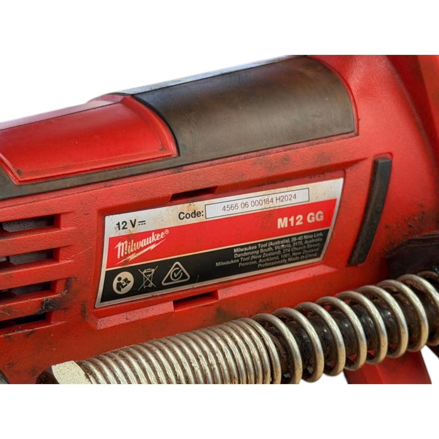 Milwaukee 12v 400ml Cordless Grease Gun M12GG w/High Output 12v 5Ah Battery - 512211