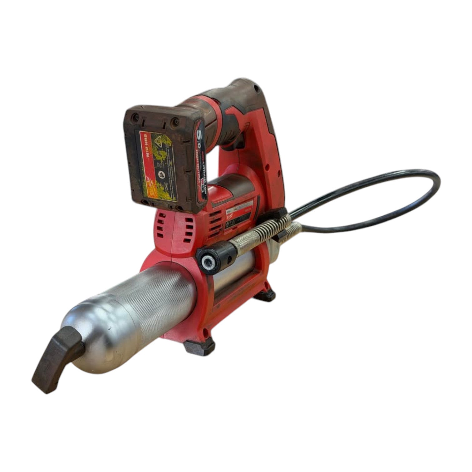 Milwaukee 12v 400ml Cordless Grease Gun M12GG w/High Output 12v 5Ah Battery - 512211