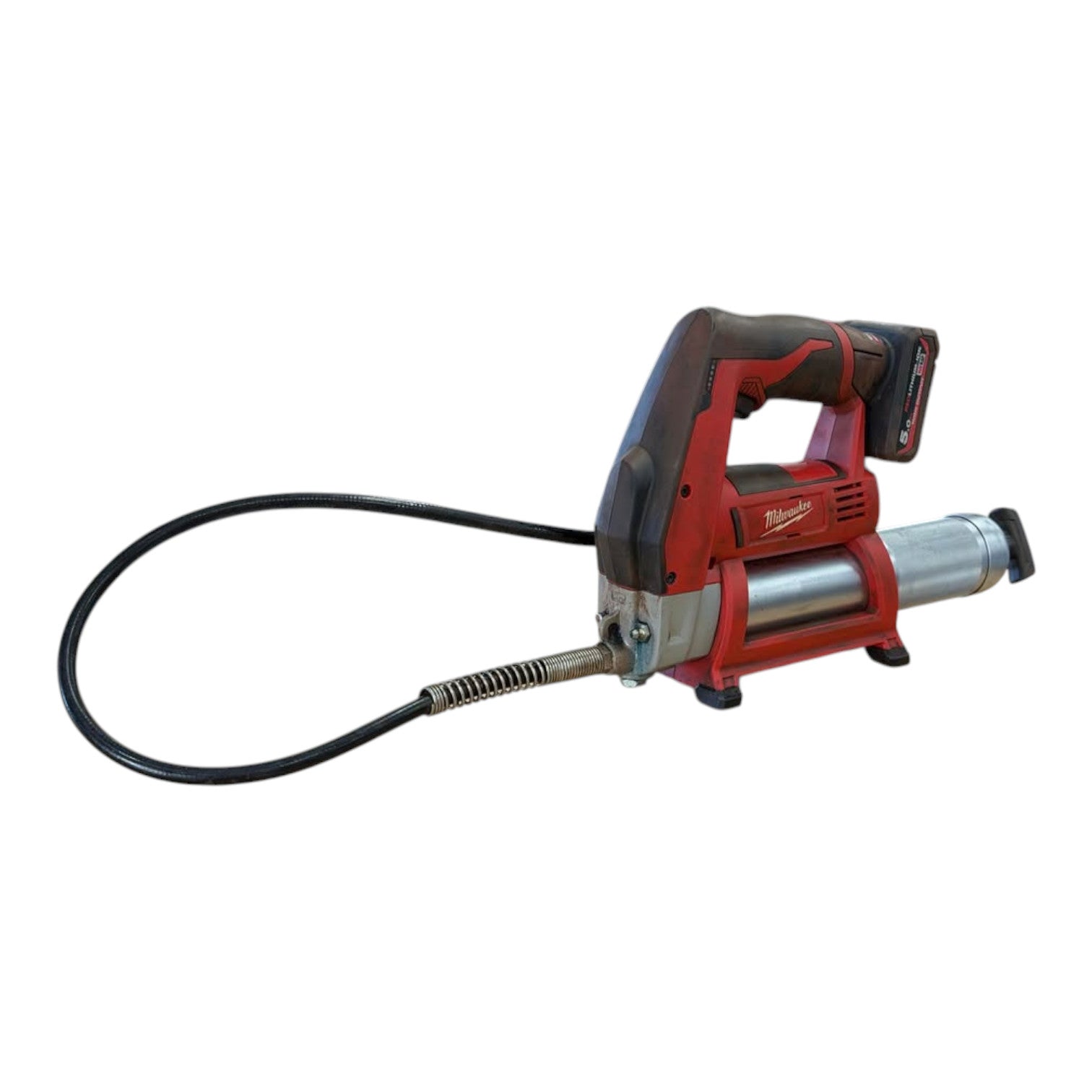 Milwaukee 12v 400ml Cordless Grease Gun M12GG w/High Output 12v 5Ah Battery - 512211