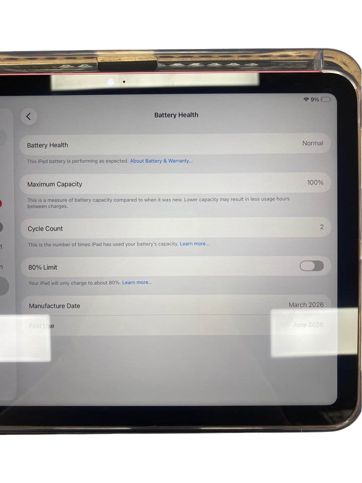 Apple IPad MD4E4X/A A16 128GB 100% Batt Health Tablet - 512704
