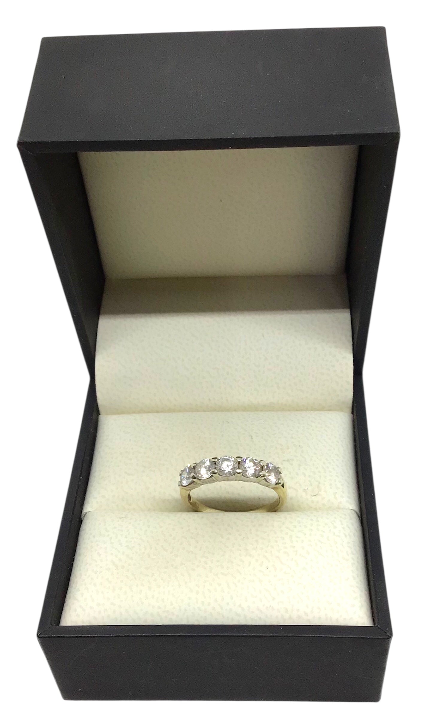 Ladies 9ct Yellow Gold Dress Ring (Size M 1/2) Ref#506873