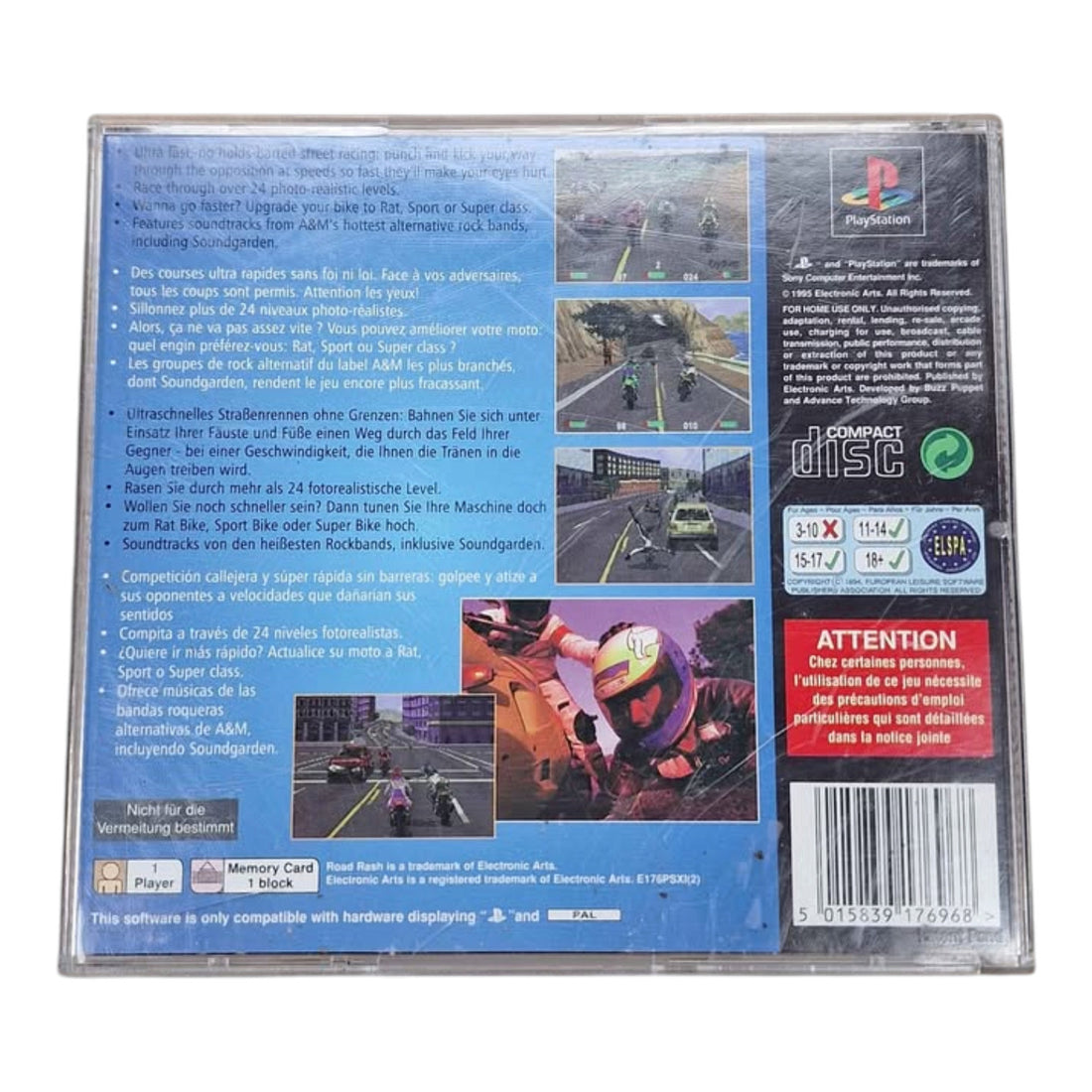 PlayStation 1 Road Rash Game - 513440