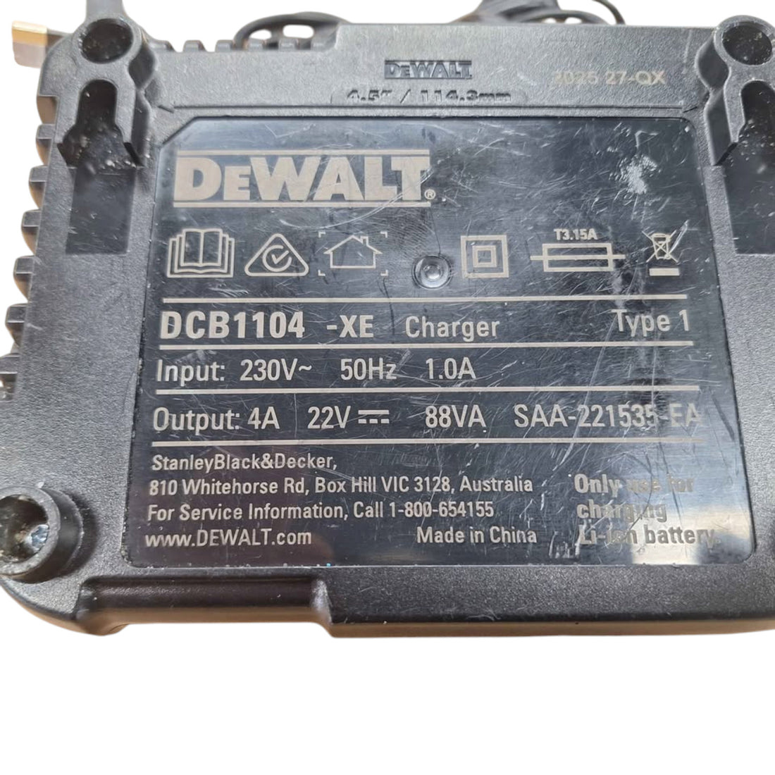 DeWalt DCB1104-XE 12v/18v 4A Tool Battery Charger - 513507