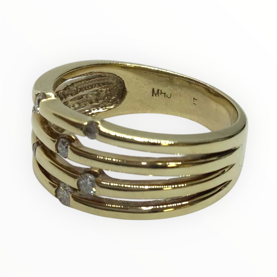 Ladies 9ct Diamond Ring (Size R) Ref#512958