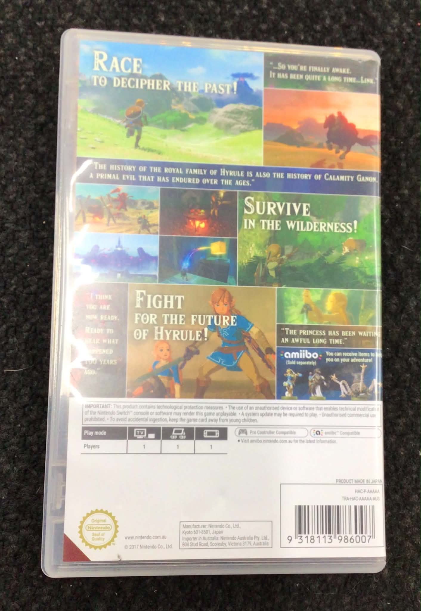 Nintendo Switch Game Cartridge The Legend of Zelda Ref#512283
Breath of the Wild