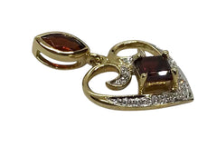Ladies 9ct Yellow Gold Heart Pendant (Length 2cm) Ref#507469