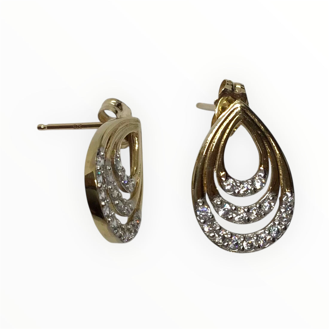 Ladies 9ct Gold Earrings Ref#512921