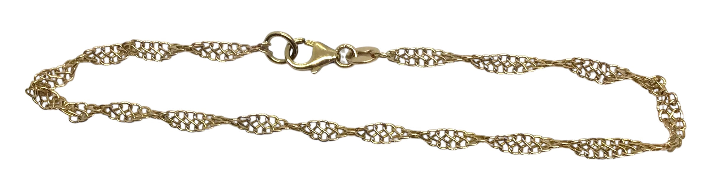Ladies 9ct Yellow Gold Bracelet (Length 20cm) Ref#505965