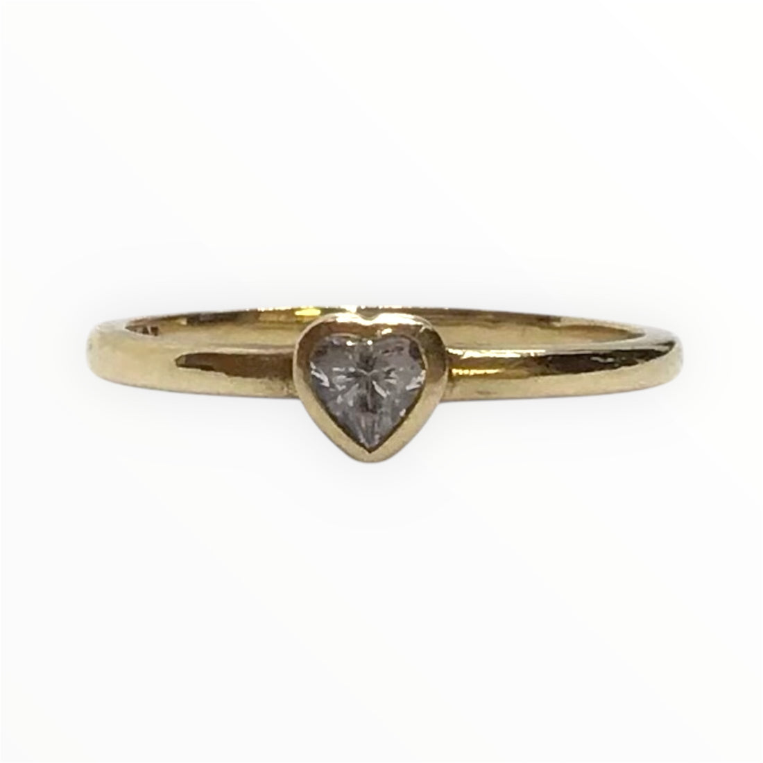 Ladies 9ct Gold Heart Ring (Size N) Ref#511432