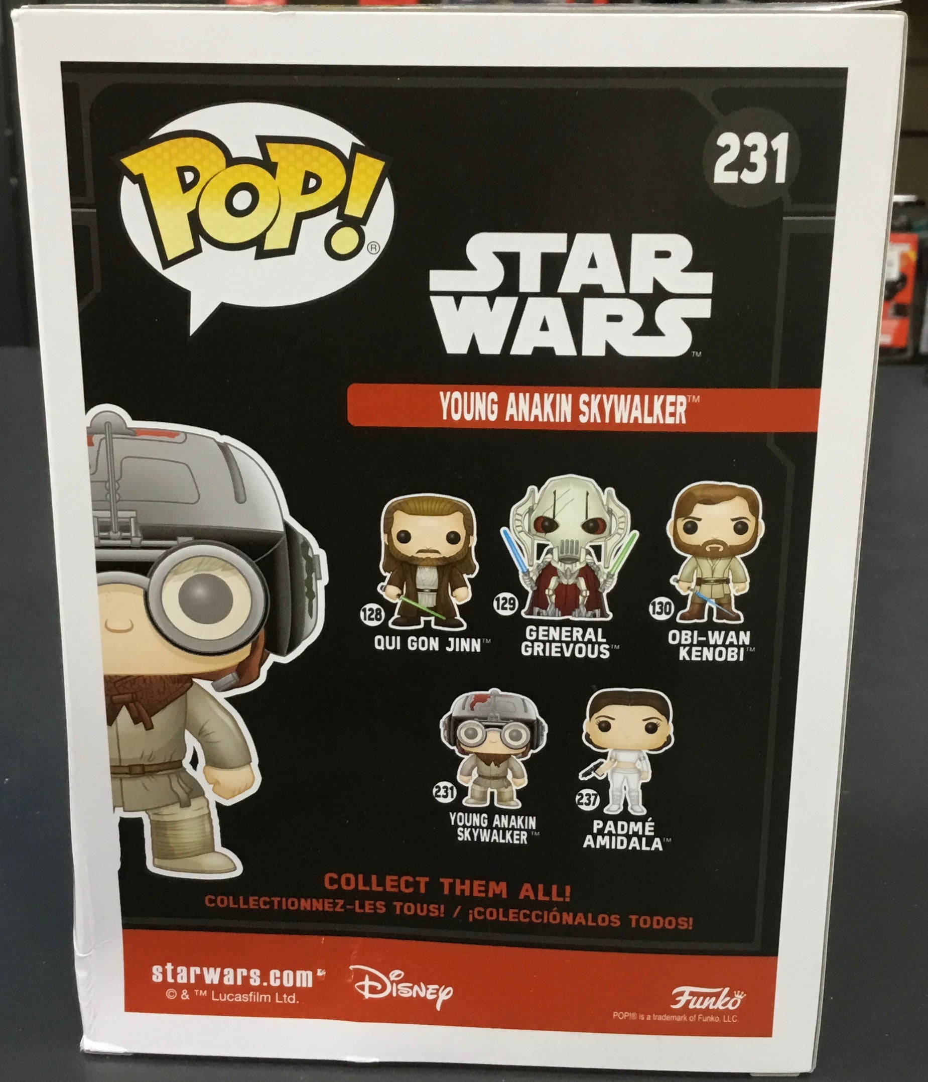 STAR WARS POP VINYL YOUNG ANAKIN SKYWALKER 231 Ref#505743