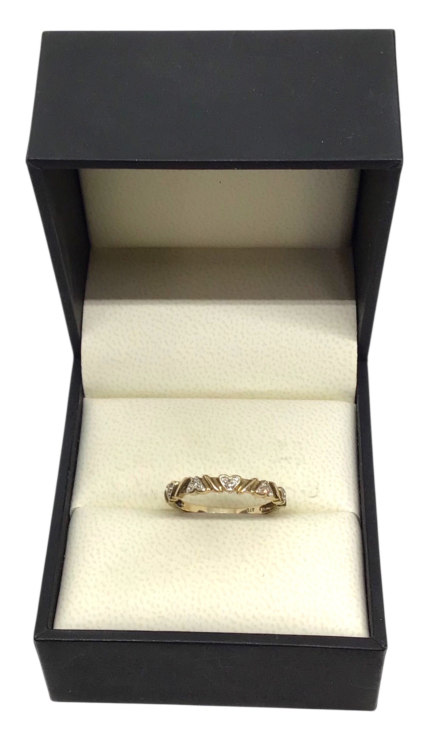 Ladies 9ct Yellow Gold Diamond Ring (Size Q) Ref#504239