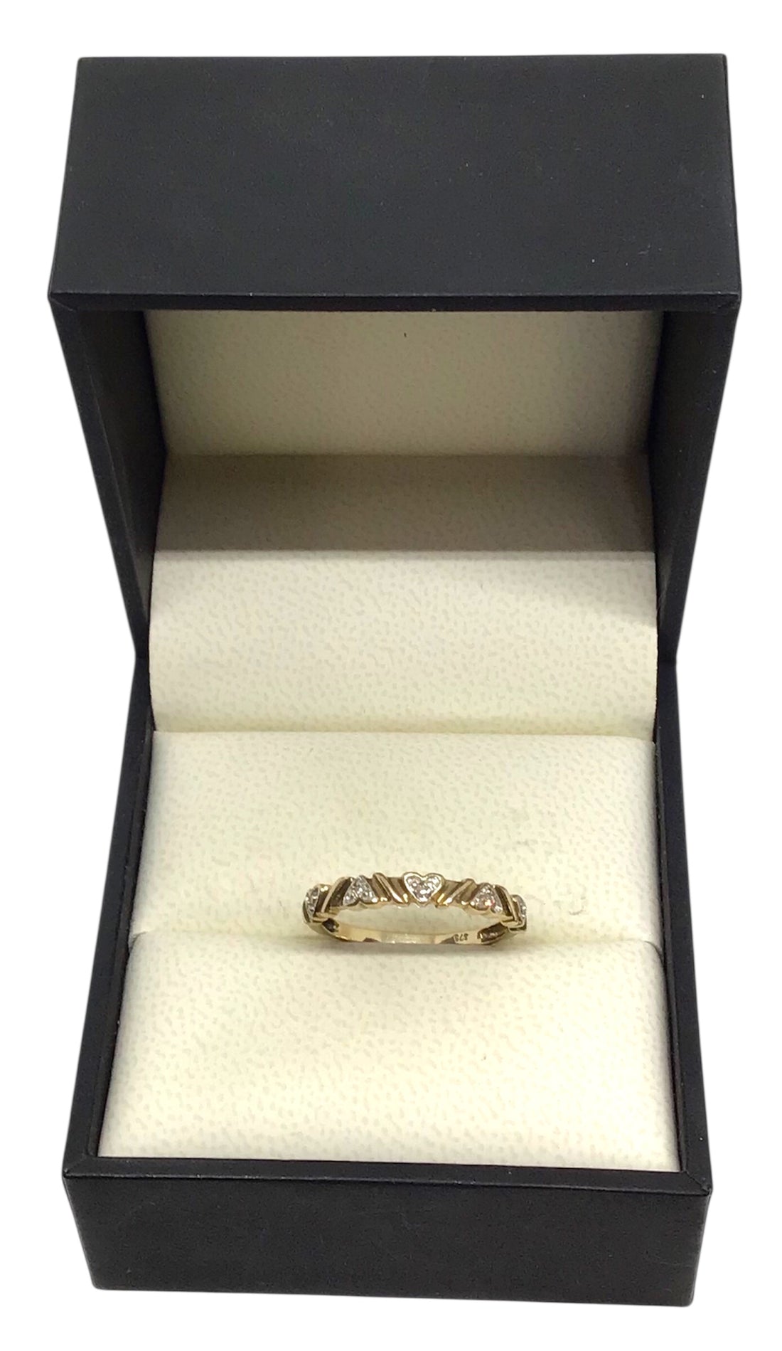 Ladies 9ct Yellow Gold Diamond Ring (Size Q) Ref#504239