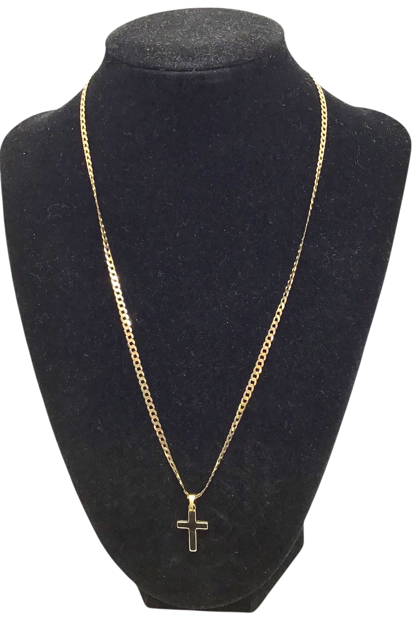 Ladies 9ct Yellow Gold Necklace with Cross Pendant Ref#506121