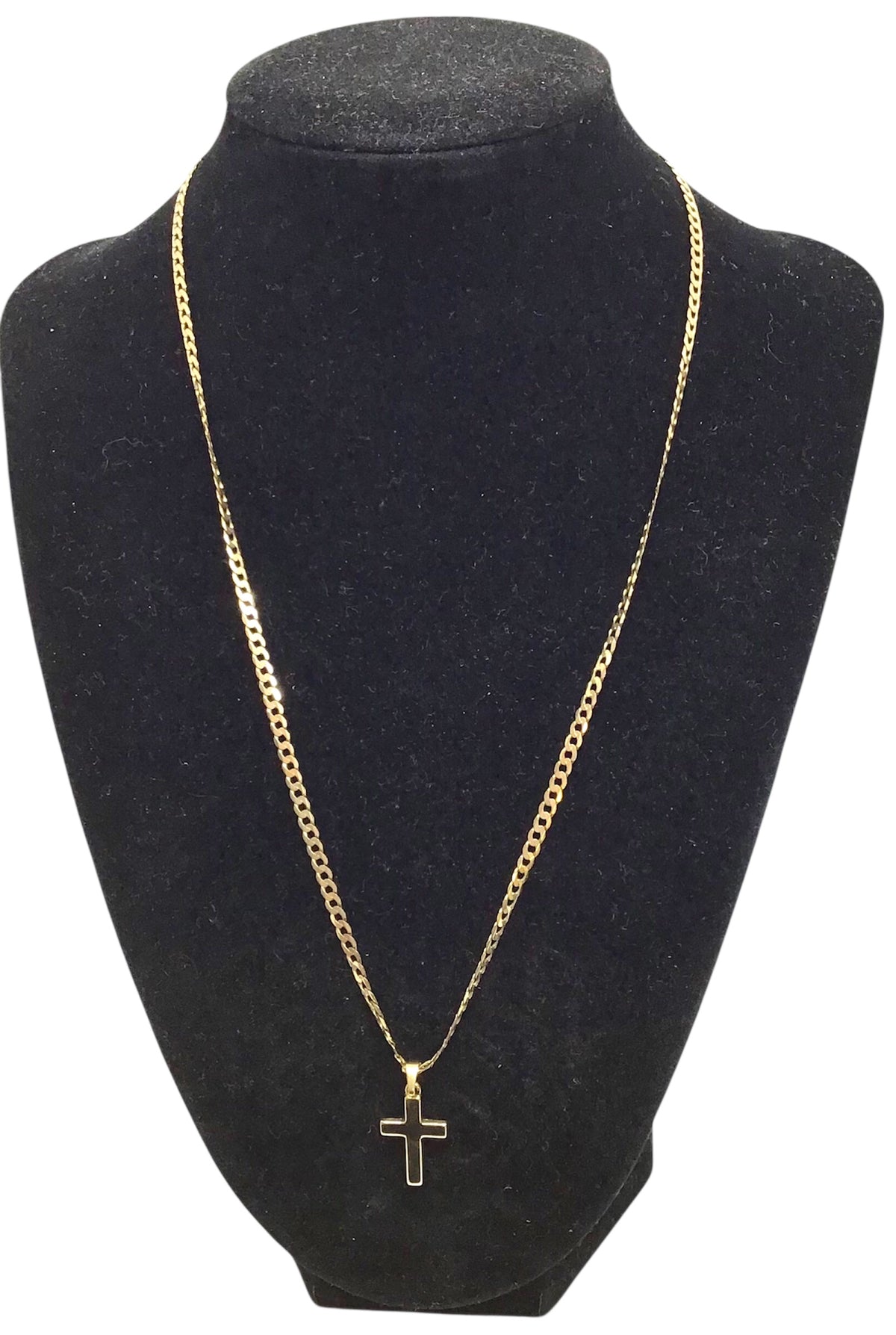 Ladies 9ct Yellow Gold Necklace with Cross Pendant Ref#506121