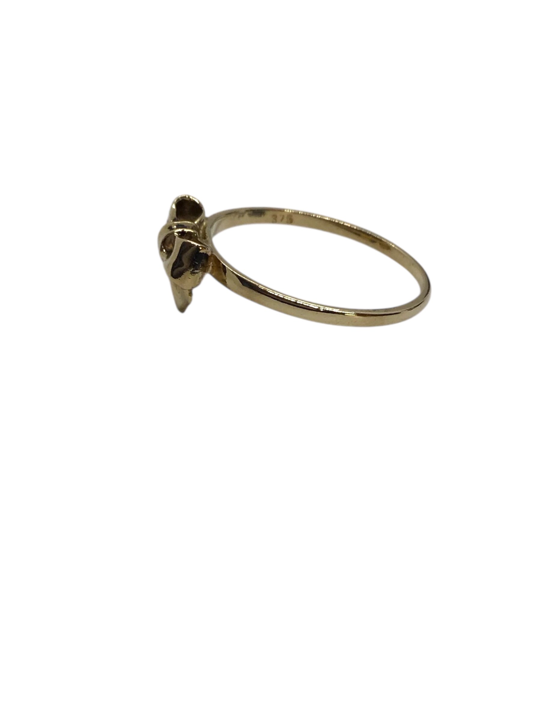 Ladies 9ct Yellow Gold Bow Ring (Size O) Ref#506877