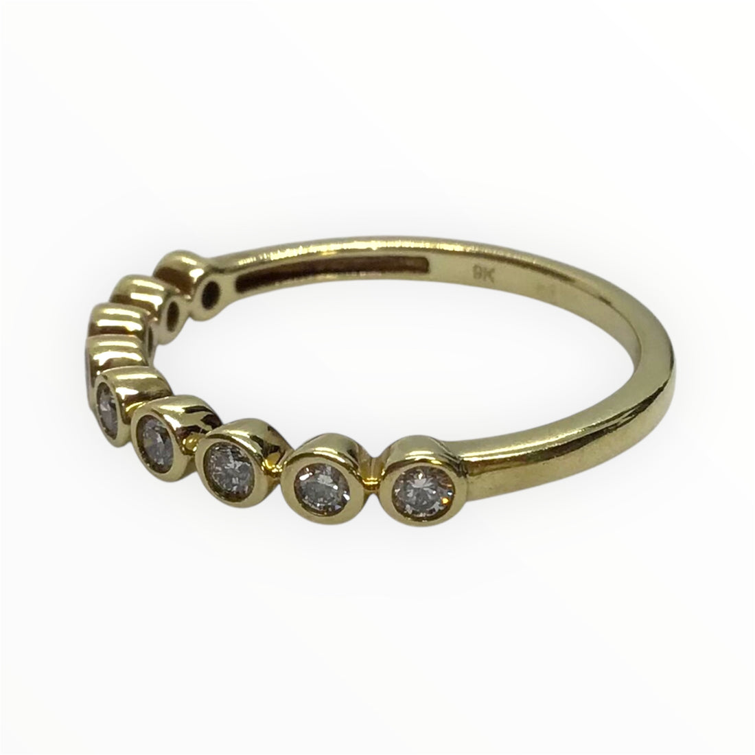 Ladies 9ct Gold Diamond Ring (Size P) Ref#512926