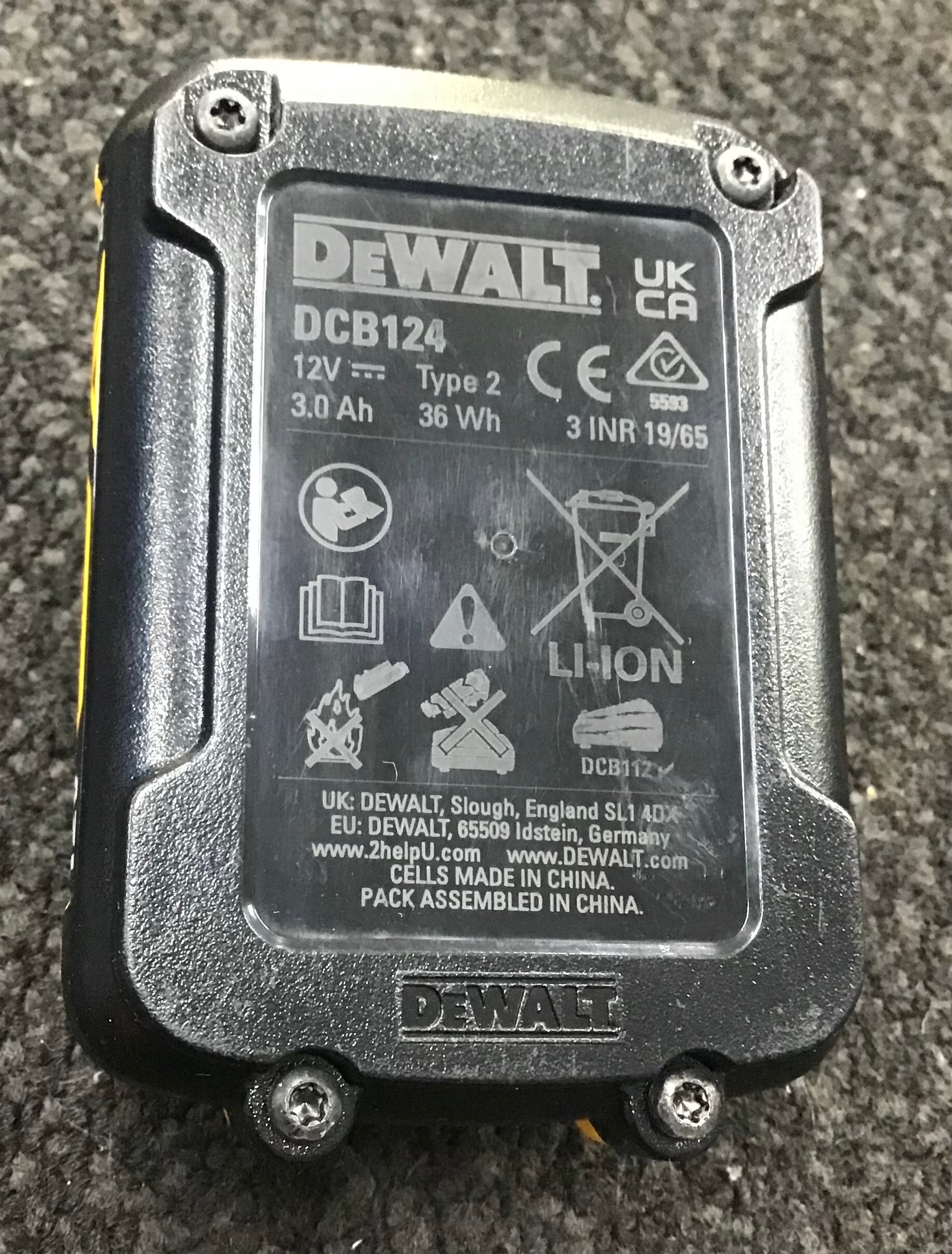 Dewalt 12v 3Ah Battery Ref#512651