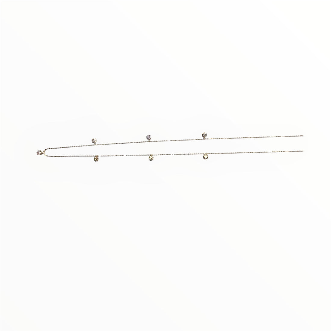 Ladies 18ct Gold Diamond Necklace (Length 44cm) Ref#513428