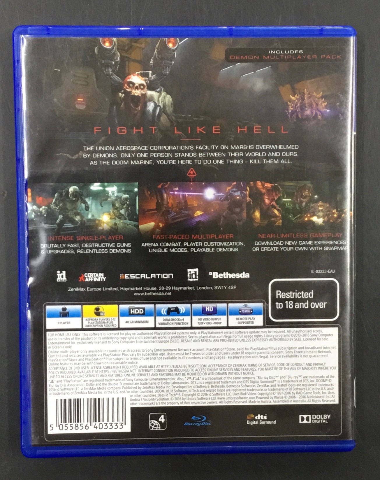 PS4 GAME DOOM Ref#512762