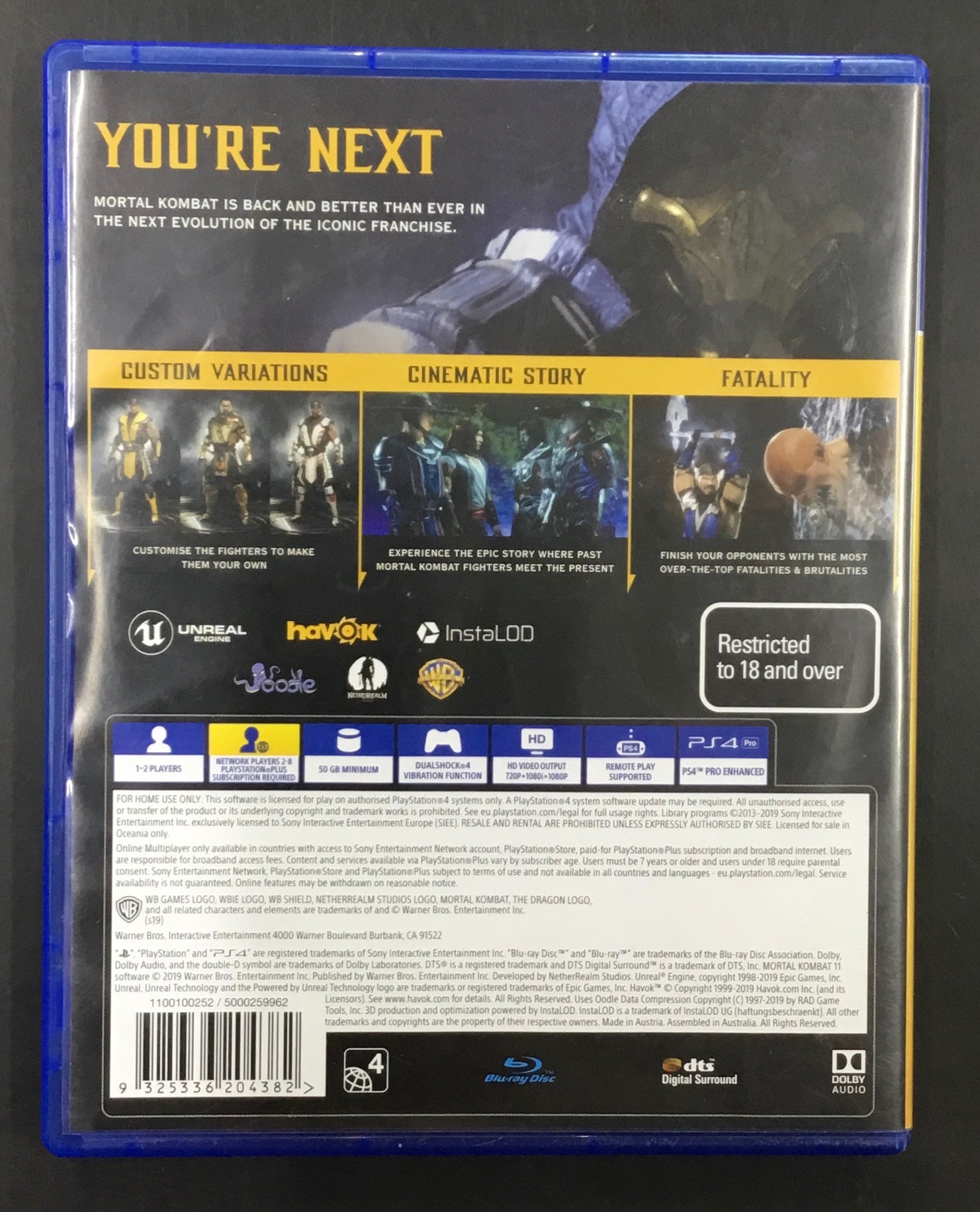 PS4 GAME MORTAL KOMBAT II Ref#512754