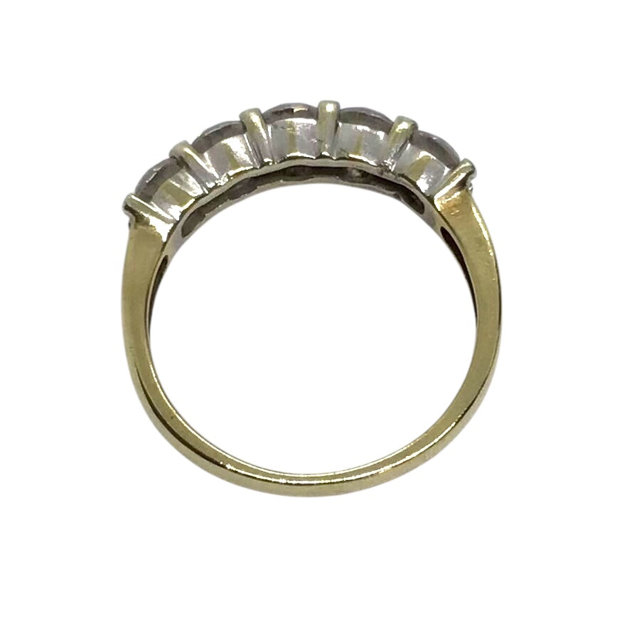Ladies 9ct Yellow Gold Dress Ring (Size M 1/2) Ref#506873