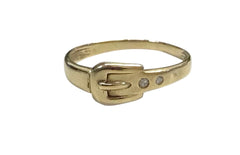 Ladies 14ct Yellow Gold Diamond Ring (Size P) Ref#505968