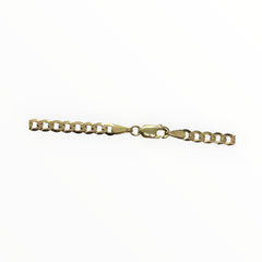 Ladies 9ct Gold Flat Curb Chain (Length 45cm) Ref#512343