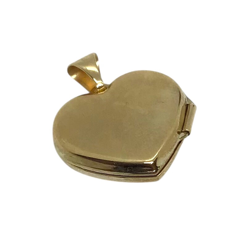 Ladies 9ct Yellow Gold Heart Locket Pendant (Length 2.5cm) Ref#507470