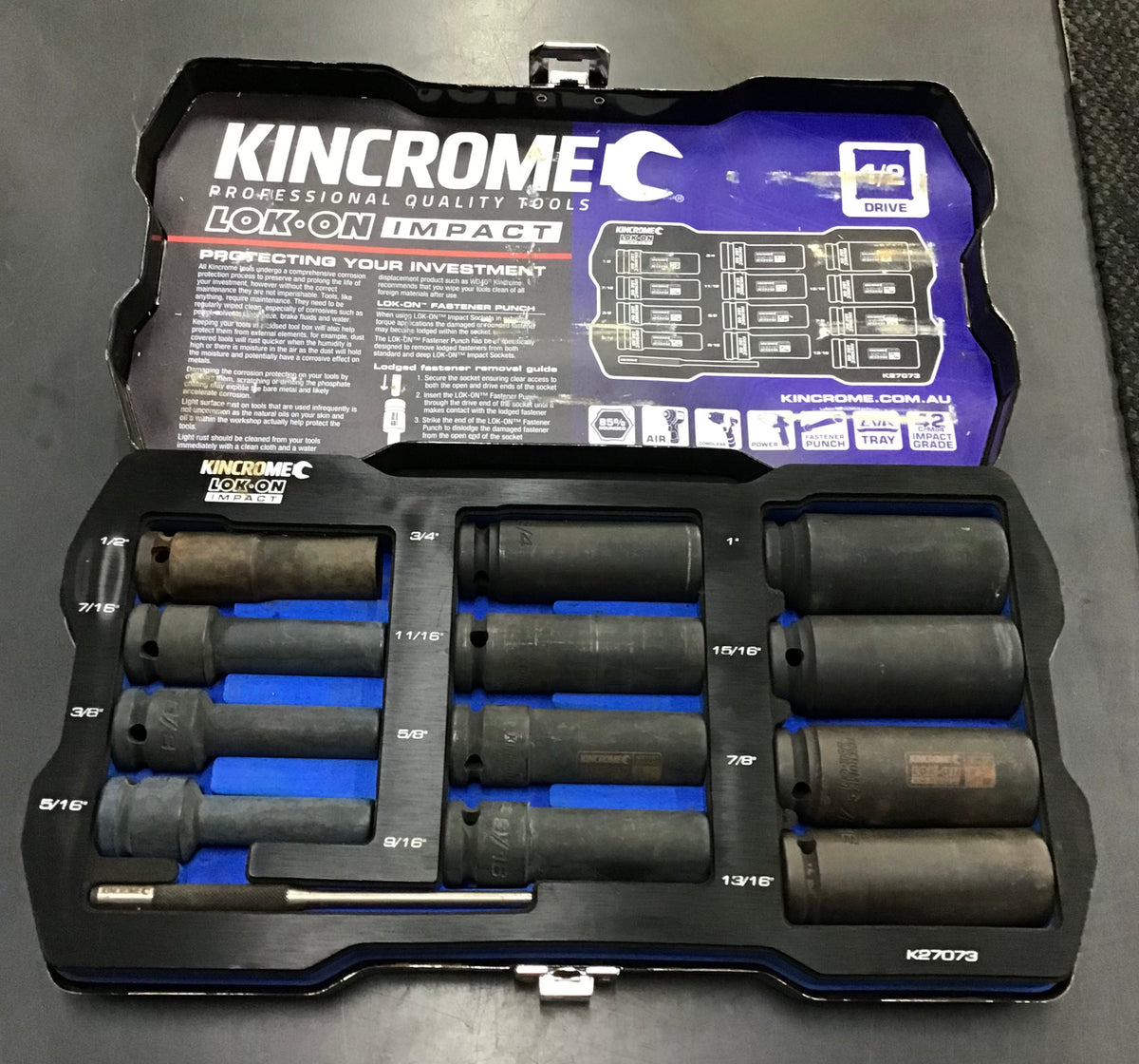 Kincrome Lok-On Deep 1/2” Drive Impact Sockets Ref#512785