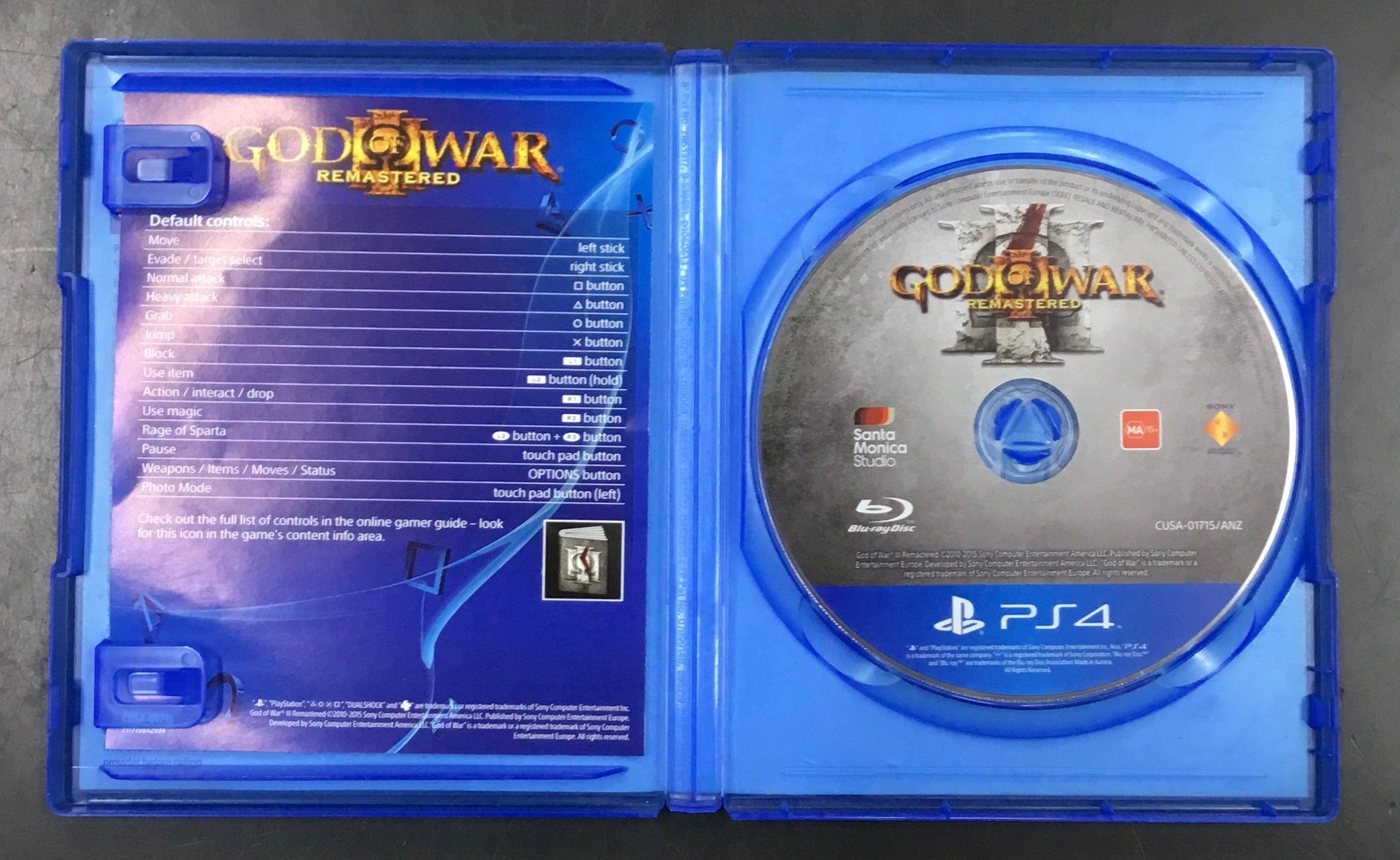 PS4 GAME GOD of WAR III Remastered Ref#512169