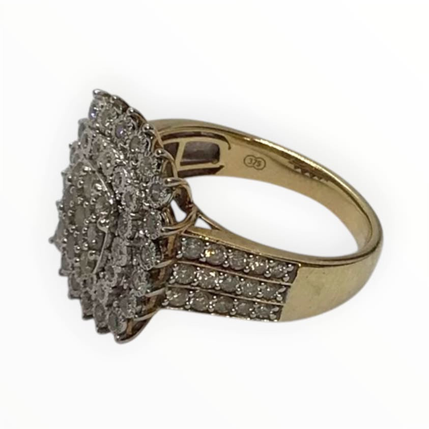 Ladies 9ct Gold Diamond Ring (Size O) Ref#513123