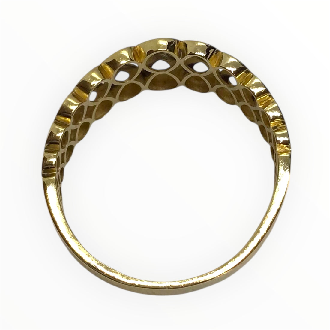 Ladies 18ct Gold Dress Ring (Size O 1/2) Ref#511802