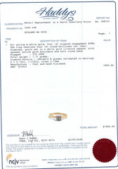 Unisex 9ct Yellow & White Gold Diamond Engagement Ring (Size O) - 507633