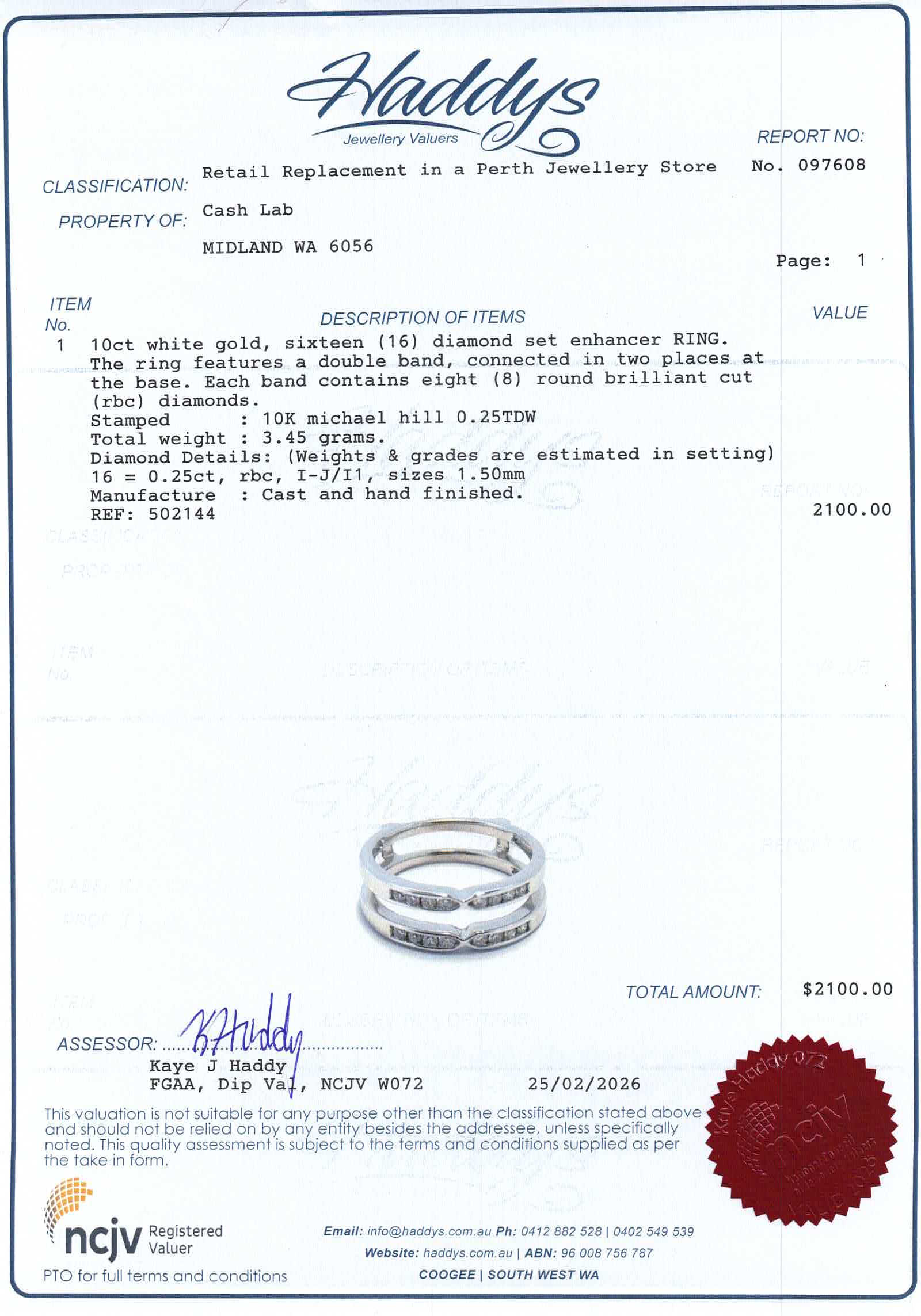 14ct/10ct White Gold Engagement Ring Set - 502144