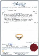 Unisex 18ct Yellow & White Gold Diamond Engagement Ring (Size K1/2) - 506203